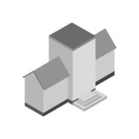 Isometric Building On White Background vector