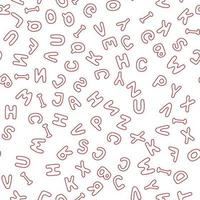 Seamless pattern alphabet vector