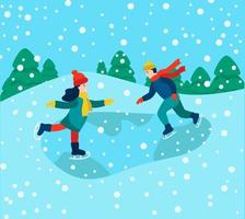 Winter fun and games vector