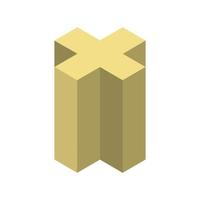 Isometric Building On White Background vector