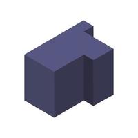 Isometric Building On White Background vector