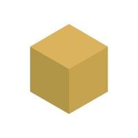 Isometric Box On White Background vector