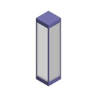 Isometric Building On White Background vector