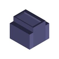 Isometric Building On White Background vector