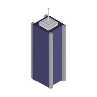 Isometric Building On White Background vector