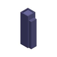 Isometric Building On White Background vector