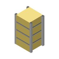 Isometric Building On White Background vector