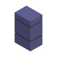 Isometric Building On White Background vector