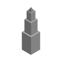 Isometric Building On White Background vector