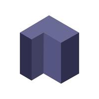 Isometric Building On White Background vector