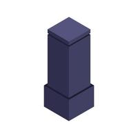 Isometric Building On White Background vector