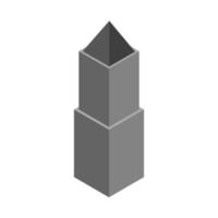 Isometric Building On White Background vector