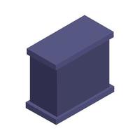 Isometric Building On White Background vector