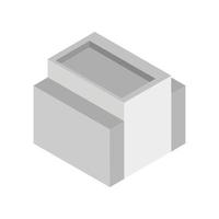 Isometric Building On White Background vector