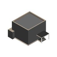 Isometric Building On White Background vector