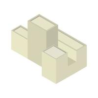 Isometric Building On White Background vector