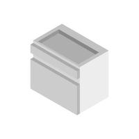Isometric Building On White Background vector