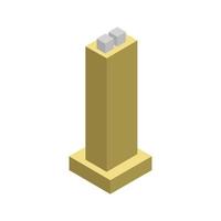 Isometric Building On White Background vector