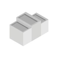 Isometric Building On White Background vector