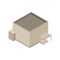 Isometric Building On White Background vector