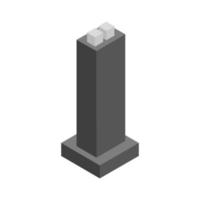 Isometric Building On White Background vector