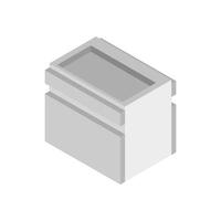 Isometric Building On White Background vector