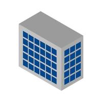 Isometric Building On White Background vector