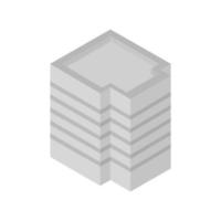 Isometric Building On White Background vector