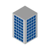 Isometric Building On White Background vector