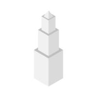 Isometric Building On White Background vector