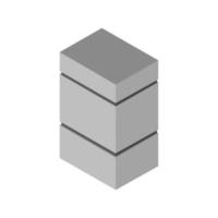 Isometric Building On White Background vector