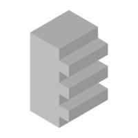 Isometric Building On White Background vector