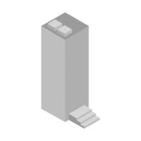 Isometric Building On White Background vector