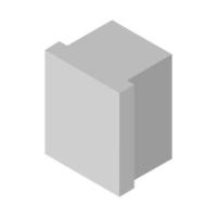 Isometric Building On White Background vector