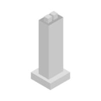 Isometric Building On White Background vector
