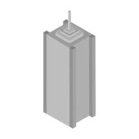 Isometric Building On White Background vector