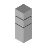 Isometric Building On White Background vector