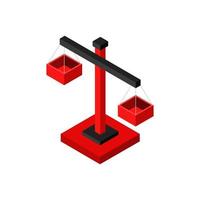 Isometric Balance On White Background vector