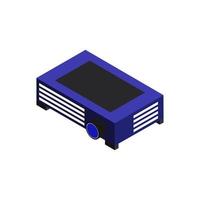 Isometric Projector On White Background vector