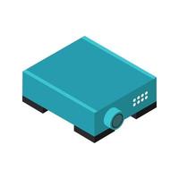 Isometric Projector On White Background vector