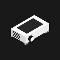 Isometric Projector On White Background vector