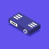 Isometric Projector On White Background vector