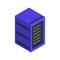 Isometric Server On White Background vector