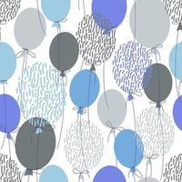 Seamless pattern with balloons for a boy vector