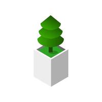 Isometric Plant On White Background vector