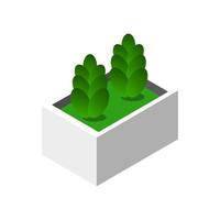 Isometric Plant On White Background vector