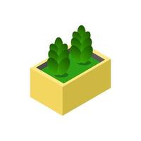 Isometric Plant On White Background vector