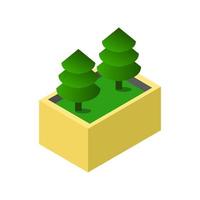 Isometric Plant On White Background vector