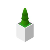 Isometric Plant On White Background vector