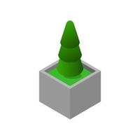 Isometric Plant On White Background vector